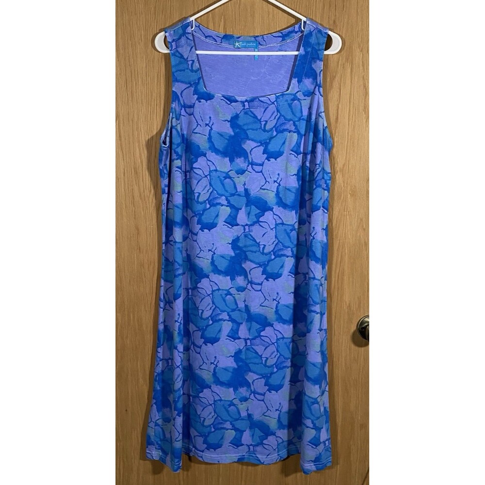 Fresh Produce Women's 1X Sleeveless Dress Summer Beach Casual Everyday Cotton